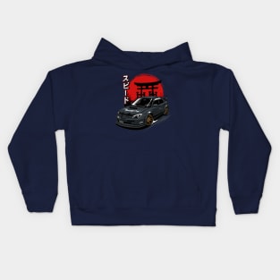 Subaru STI Black Kids Hoodie